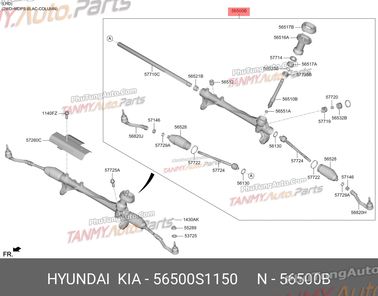 Thước lái Santafe 2019 - 22